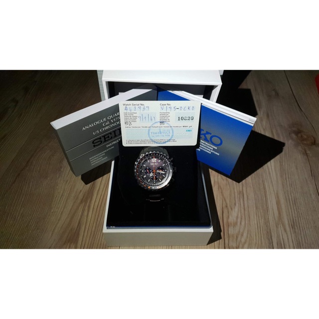 SEIKO นาฬิกาข้อมือ Prospex Aviator Solar Chronograph SSC263 Prospex Collection "SKY" มือ 2 สภาพนางฟ้า