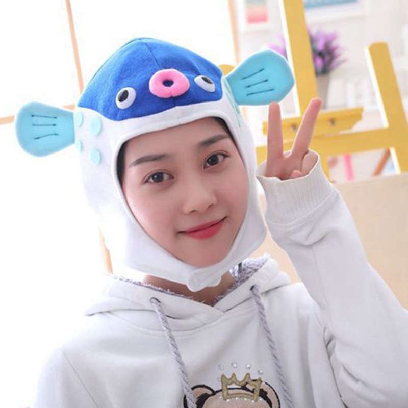 หมวกคอสเพลย์ รูปการ์ตูนปลาปักเป้าน่ารัก อุปกรณ์ประกอบฉาก สําหรับผู้ใหญ่ - รูปที่ 5