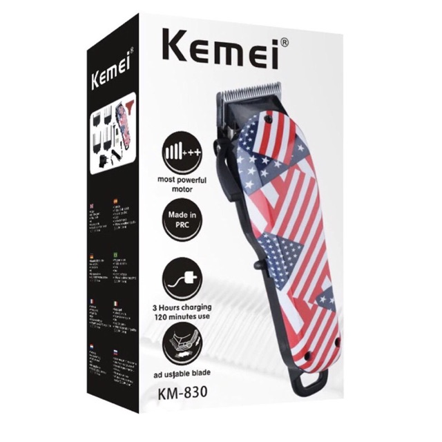 สินค้าพร้อมส่ง Kemei-830 ปัตตเลี่ยนรุ่นใหม่ล่าสุด ลายธงชาติอเมริกา