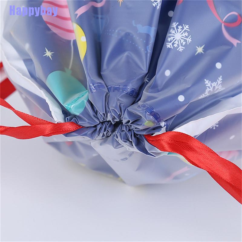 Happybay Christmas Plastic Gift Bags Santa Claus Elk Candy Sweet Treat Bags Xmas New Year