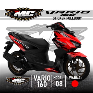 สติกเกอร์ตัด Mc - สติกเกอร์รูปลอก Vario 160 Fullbody 2022 - สติกเกอร์รถจักรยานยนต์ Honda Vario New Lis Variation Vario 160 ใหม่ล่าสุด เรียบง่าย เรียบง่าย ทันสมัย นามธรรม MCD รหัส 08