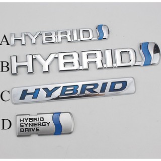 1x Toyota ABS HYBRID ด้านข้าง ด้านหลัง โลโก้ สติกเกอร์รูปลอก