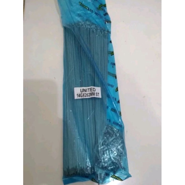 ซี่ลวดจักรยาน Mtb 26 ยาว 262mm UNITED สแตนเลสสีเงิน