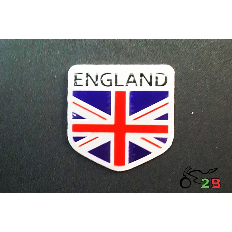 ENGLAND FLAG ALUMINIUM DECAL - 5 X 5 CM