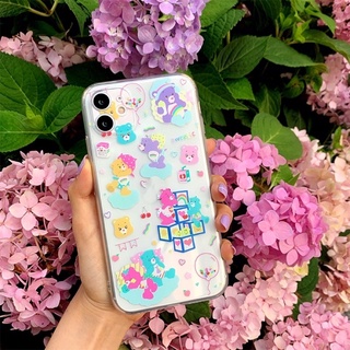 Case แคร์แบร์ Care Bears ใส คลุมเลนส์กล้อง  ครบรุ่น 13/13Pro/13ProMax พร้อมส่ง!!!🇹🇭