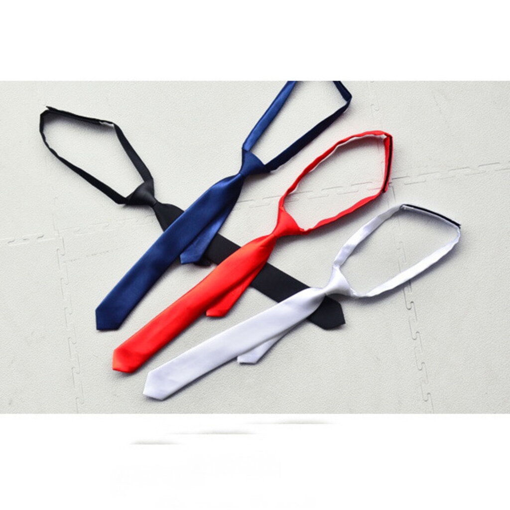 Bas2014- Bas-ไทท์ เนคไทท์สำเร็จเด็กชายสีพื้น เส้นเล็กสไตล์เทห์ มีหลายสี สายยืดได้เยอะ (ส่วนที่กว้างสุด3.25xยาว35ซม.) ...