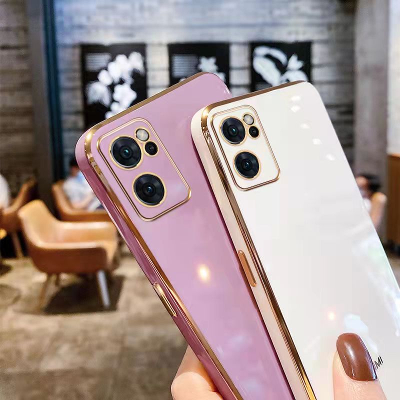เคส OPPO Reno 7 5G Reno 7Z Reno 7 pro Color Plating Straight Edge Soft ...