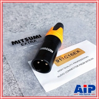 1ตัว MITSUMI 911C16EX XLRผู้ ดำขั้วทอง สีส้ม ปลั๊กตัวผู้ แจ๊…
