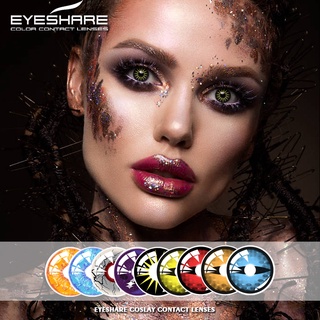 Eyeshare คอนแทคเลนส์ 12 สีสําหรับแต่งคอสเพลย์ฮาโลวีน 14.5 มม.