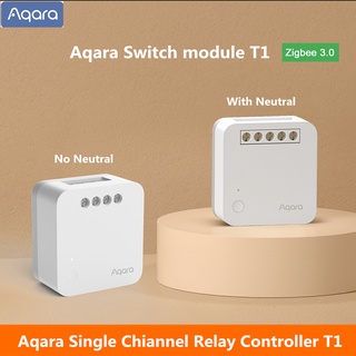 Aqara Zigbee 3.0 กล่องควบคุม สล็อตเดียว รีเลย์ควบคุม T1 พร้อม/ไม่มีตัวจับเวลาเป็นกลาง สําหรับสมาร์ทโฮมคิต รีโมตคอนโทรล