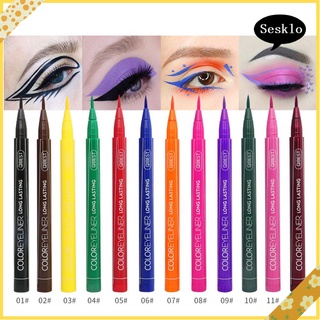 [Sk] Qibest ดินสอเขียนขอบตากันน้ําแห้งเร็ว 12สี
