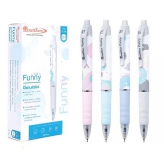 ปากกาลูกลื่นเจลควอนตั้ม Quantum Funny หัว 0.5 หมึกน้ำเงิน (12ด้าม)(พร้อมส่ง)