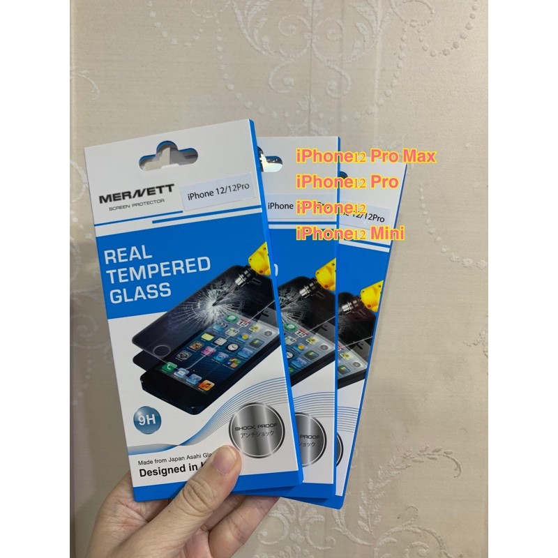 Mernett กระจกกันจอแตกแบบใส14Promax,Ip14,14Pro, 12ProMax,12Pro/12,12Mini