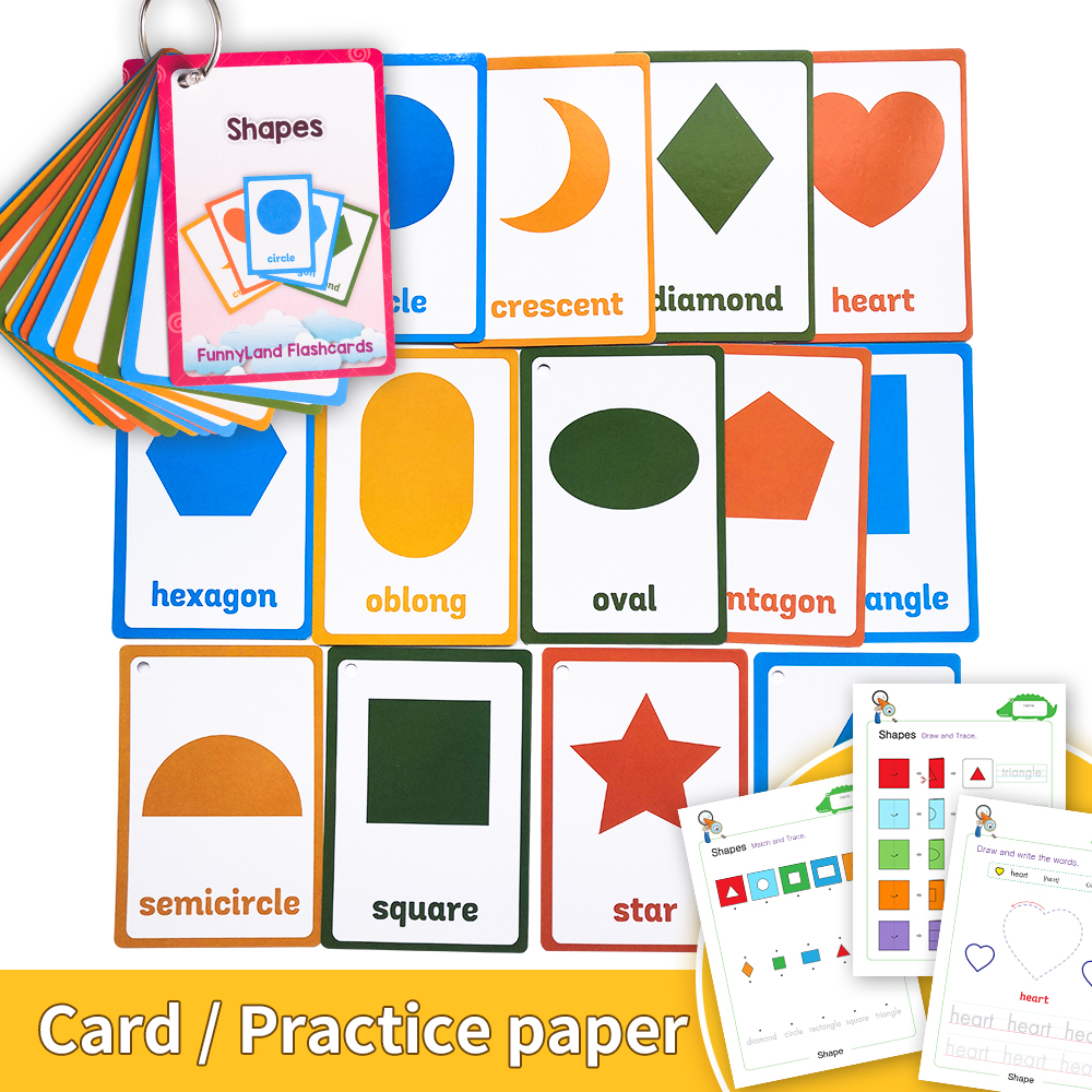 Color Flash Card English Card Practice Paper