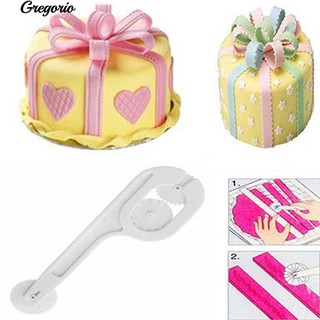 Gregorio DIY Fondant Sugarcraft Wheel Cutter วางเค้กตกแต่งชุดเครื่องมือตั้งค่า Embosser