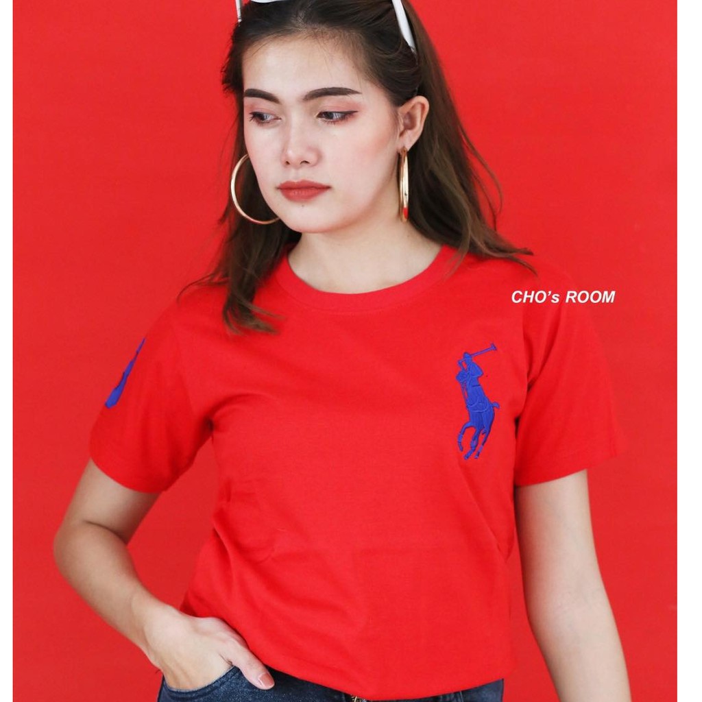 เสื้อยืดแขนสั้น สีพื้น งานป้าย-งานปักม้า Cotton 💯 (SMLXL) No.R01