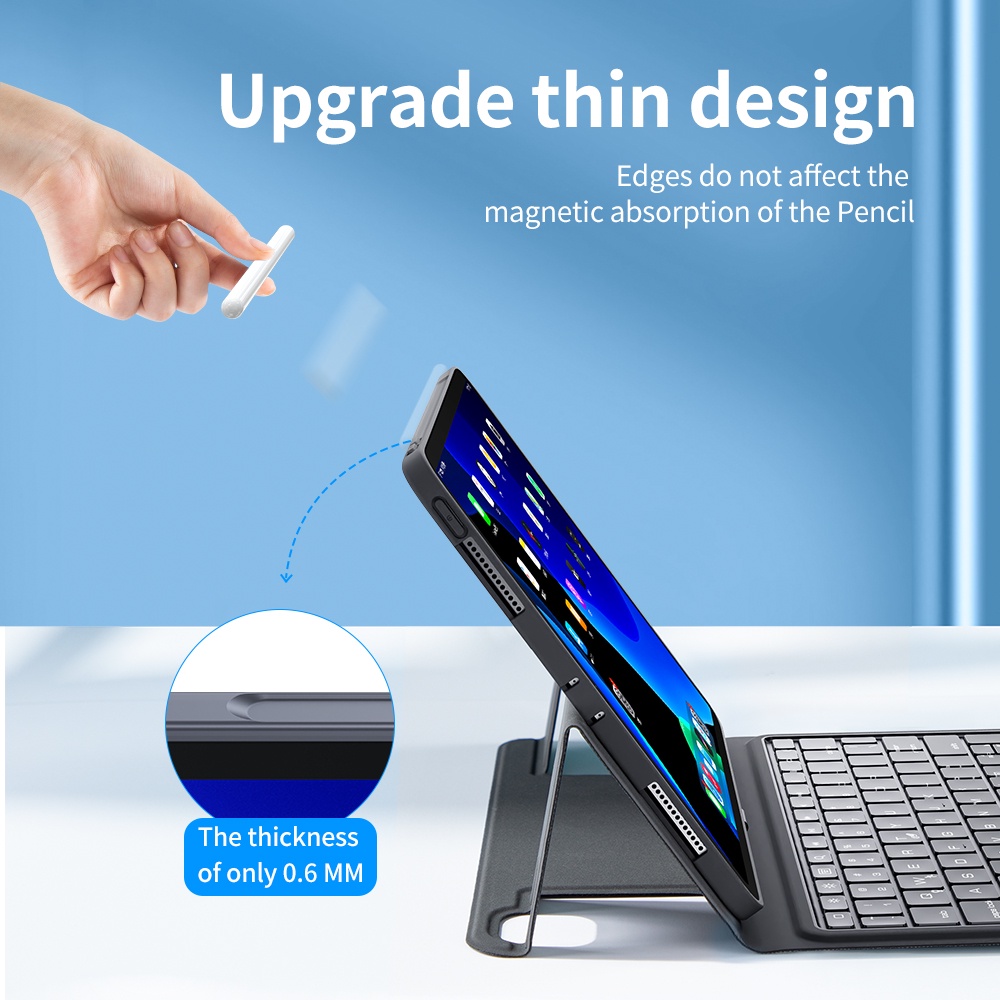 SmartDevil Bluetooth Wireless Keyboard Trackpad Case For Apple iPad Pro