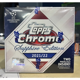 พร้อมส่ง !!! 2021-22 Topps Chrome UEFA Champions League Sapphire Edition Soccer Box (1 กล่อง)