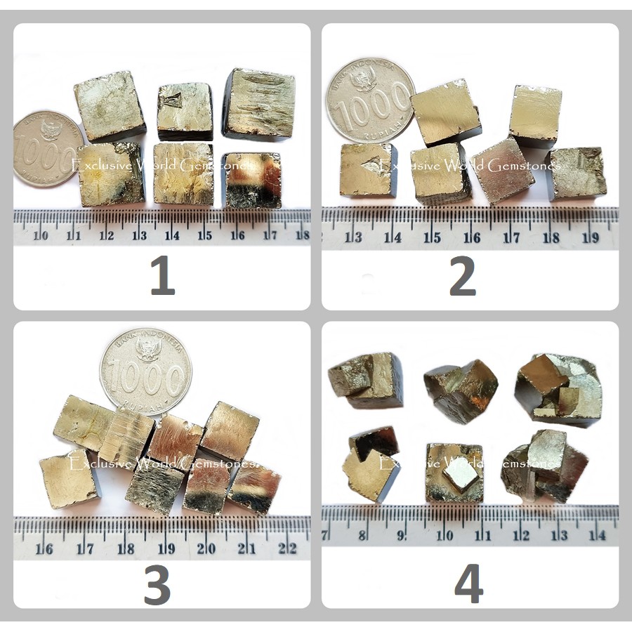 1.76.46 - Natural Pyrite Cube Crystal - สเปน - สุ่ม