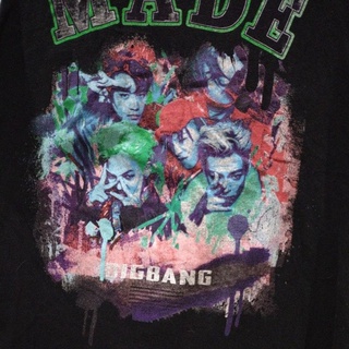 เสื้อยืดแขนกุดมือสอง Usa วงบอยแบนด์เกาหลี BIGBANG (Rare) Size S-M อก18-19/ยาว26