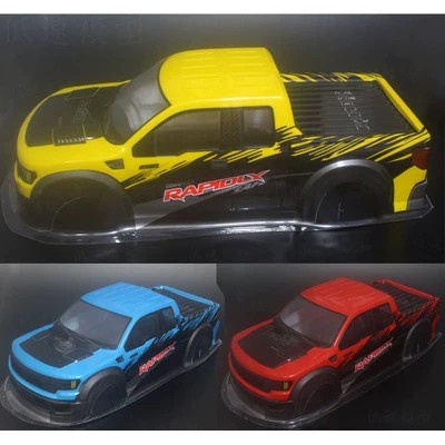 1/10 RC PVC รถสีแดง/สีฟ้า F150 Raptor รถเท้าใหญ่ HSP 94111 94108 traxxas