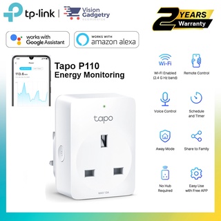 Tp-link Tapo P100 P110 ซ็อกเก็ตปลั๊ก Wi-Fi ขนาดเล็ก เปิด/ปิดอัตโนมัติ (1 แพ็ค/2 แพ็ค/4 แพ็ค)