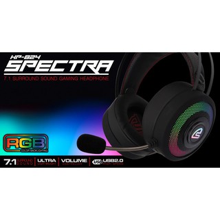 หูฟังเกมมิ่ง RGB SIGNO HP-824 หูฟังคอม สาย USB Gaming Headphone เสียง surround 7.1 ประกัน 2ปี