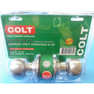 COLT ลูกบิดประตูห้องน้ำ รุ่น #4300(4302- A) SS ไม่มีลูกกุญแจ