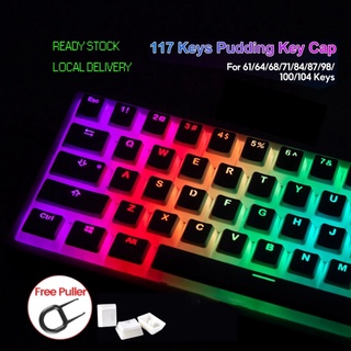 พร้อมส่ง Pudding keycap คีย์แคป พุดดิ้ง PBT 119 ปุ่ม ปุ่มคีย์บอร์ด Mechanical Keyboard