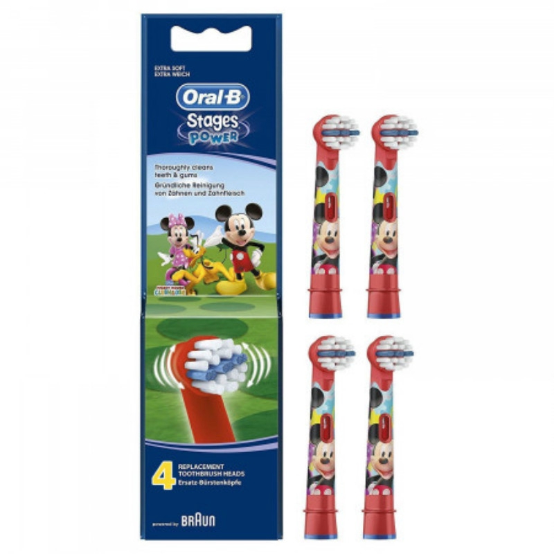 Oral B ดิสนีย์มิกกี้ หัวแปรงสีฟันไฟฟ้า 4 Pieces Mickey Kid Children ...