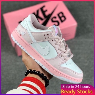 ✣♚B3-S1 [] nell SB Dunk Pink Low Women Shoes Pu Leather s Flat รองเท้าผ้าใบกีฬา Kasut*nike