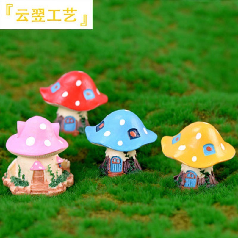 ตุ๊กตาจิ๋ว บ้านเห็ดจิ๋วน่ารัก ตกแต่งสวนถาด แต่งสวนจิ๋ว แต่งเค้ก แต่งบ้านDIYได้ด้วยตัวคุณเอง