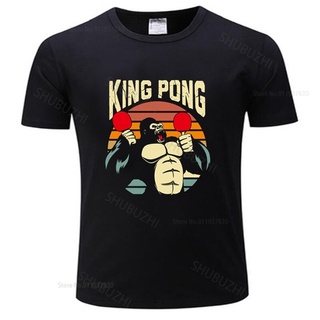 เสื้อยืดผ้าฝ้ายพิมพ์ลายขายดี เสื้อยืด ผ้าฝ้าย พิมพ์ลาย King Pong แฟชั่นฤดูร้อน สําหรับผู้ชาย