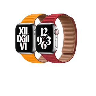 สายนาฬิกาข้อมือ สายหนัง สำหรับ Apple watch ชุด SE 7/6/5/4/3/2/1 iWatch 41มม .45 มม. 40 มม. 44 มม. 42 มม. 38 มม.