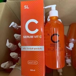 C Serum Vit C ขวดใหญ่500ml. #วิตามินซี สูตรเข้มข้น วิตซี บอดี้เซรั่ม คอลลาเจนโกลด์ขนาด 500ml