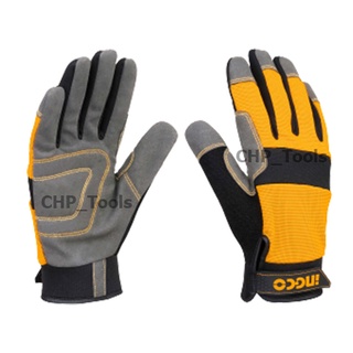 INGCO ถุงมือช่าง อเนกประสงค์ ไมโครไฟเบอร์ Size : XL ( Mechanic Gloves ) HGMG01 ถุงมือ