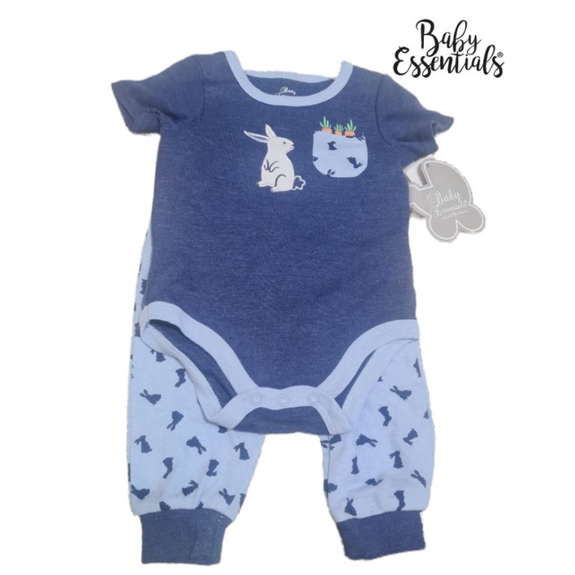 💋 NEW Baby Essentials ชุด 2 ชิ้น Baby Boy Blue play set 3m 9m