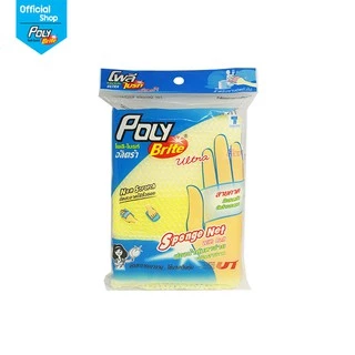 Poly-Brite Ultra โพลี-ไบรท์อัลตร้า ฟองน้ำหุ้มตาข่าย ฟองน้ำล้างจาน แบบมีสายคาด