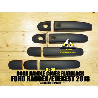 DOOR HANDLE  FORD EVEREST FLATBLACK ครอบมือจับดำด้านฟอร์ดเอเวอร์เรสต์