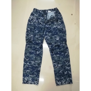 23USNกางเกงทหารUSขนาดS-S  เอว 29-31นิ้วขายาว ลายพรางDIGITAL NAVY  TROUSER WORKING ผ้าหนา50/50