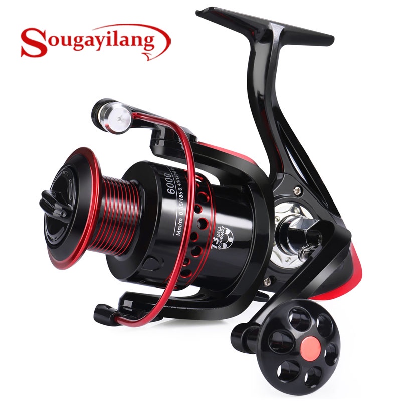 Sougayilang Fishing Reel 13BB Spinning Fishing Reel 2000-7000 รุ่นพับอลูมิเนียม Spool สําหรับตกปลาน้ําจืด Pancing