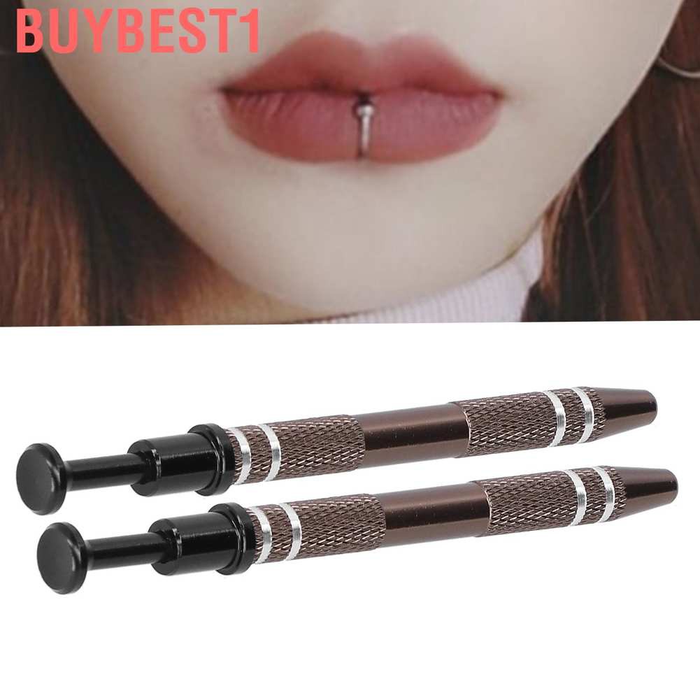 Buybest1 โรงงานลูกปัด Allo y 4 Prongs เจาะร่างกาย 2 ชิ้น