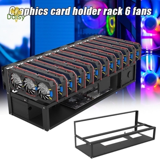 GPU Mining Rig Steel Opening Air Frame Mining,Mining Frame Rig Case Up to 12 GPU For Crypto Coin Currency Mining