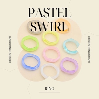 Sister’s Thing Studio 🌈 Pastel Swirl Resin Ring แหวนเรซินสีพาสเทล