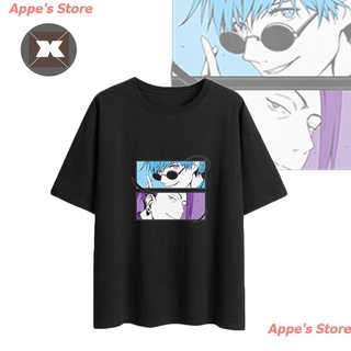 Appes Store New Jujutsu Kaisen เสื้อยืดแขนสั้นคอสเพลย์ Geto Suguru Gojo Satoru Plus Size เสื้อยืดอนิเมะญี่ปุ่น