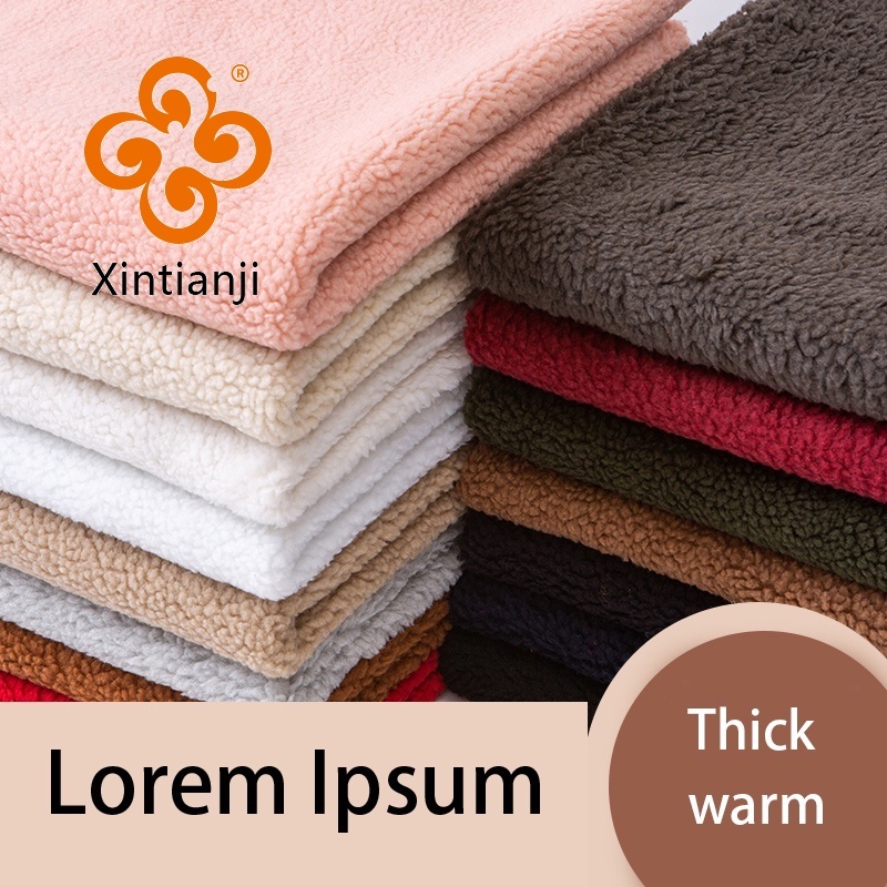 ขนแกะแกะผ้าขนแกะปะการัง DIY ผ้าซับอุ่นสําหรับตุ๊กตา Flannel Lamb กํามะหยี่ผ้าเย็บผ้า 50x160 ซม.TJ10433