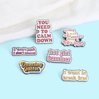 เข็มกลัดแบนเนอร์ลายการ์ตูน Slogan Pins The Power Of Words สําหรับเด็ก