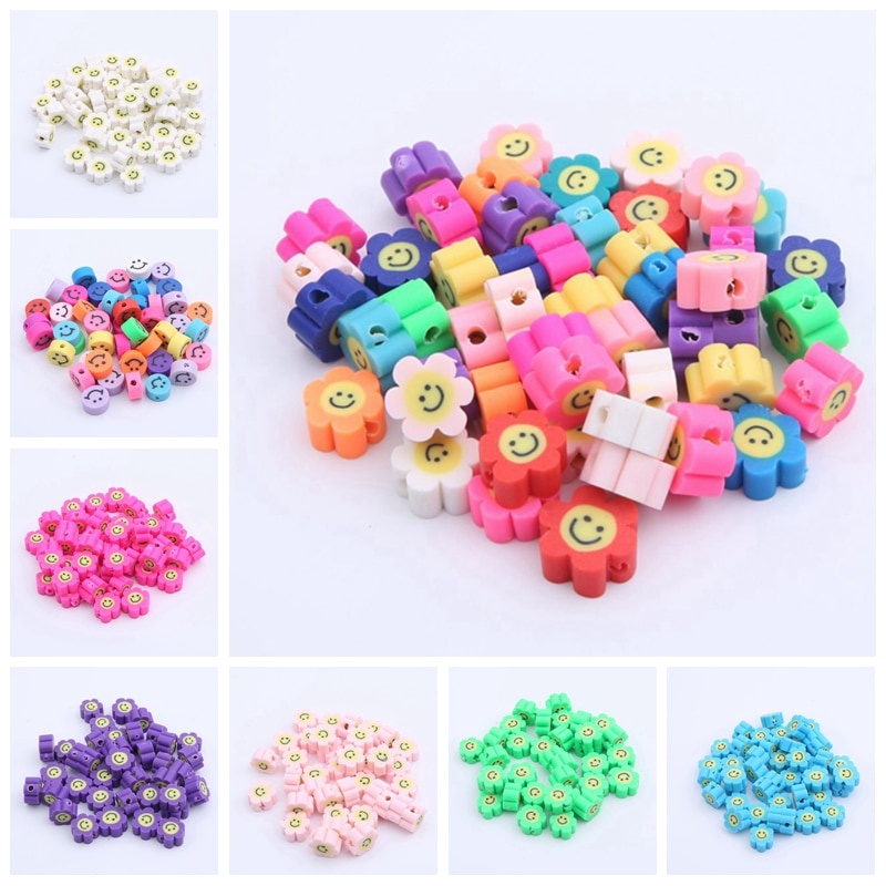 ลูกปัด Polymer Clay ขนาด 10 มิลลิเมตร สำหรับทำเครื่องประดับ DIY ประกอบสร้อยคอและสร้อยข้อมือ