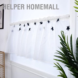 Helper Homemall ผ้าม่านหน้าต่างครึ่งหน้าต่างปักตู้ครัว