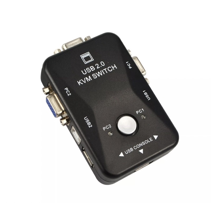USB KVM Switcher Box VGA  2 Port USB 2.0 Kvm